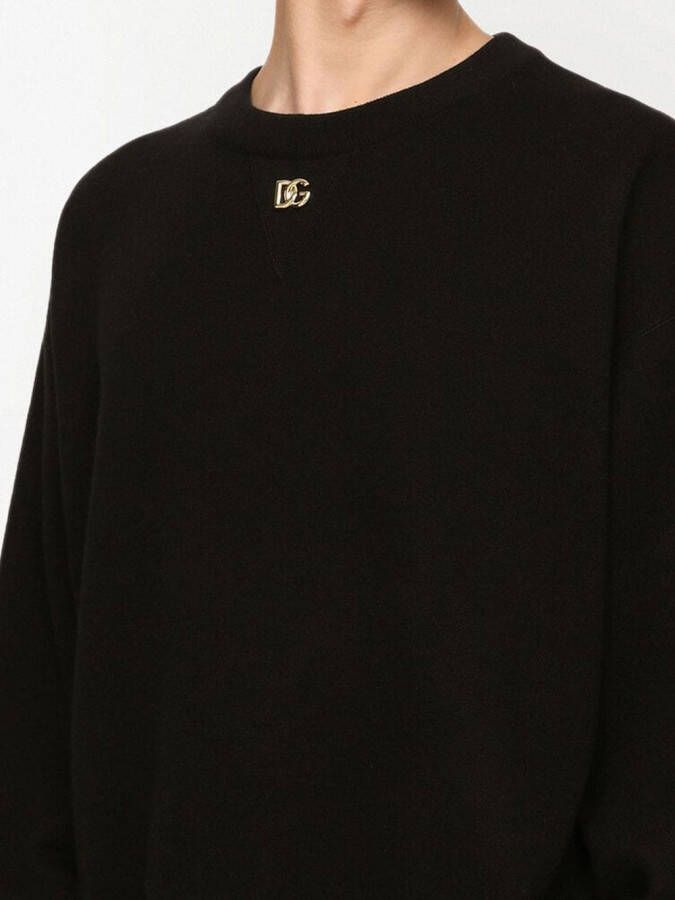 Dolce & Gabbana Kasjmier trui met DG-logo Zwart