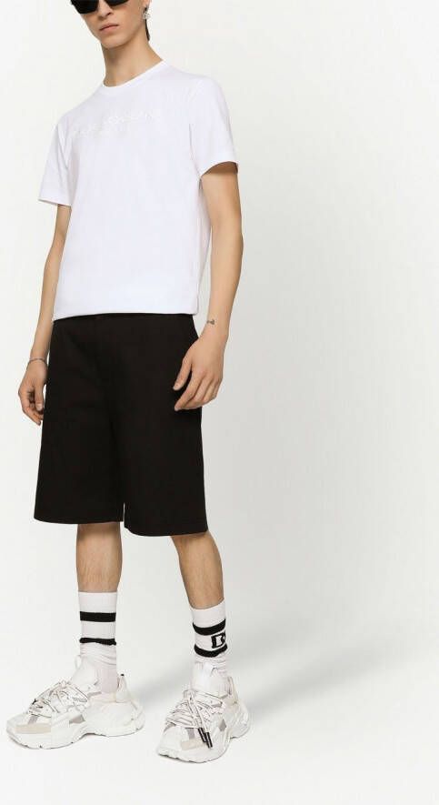 Dolce & Gabbana Katoenen shorts met logo Zwart