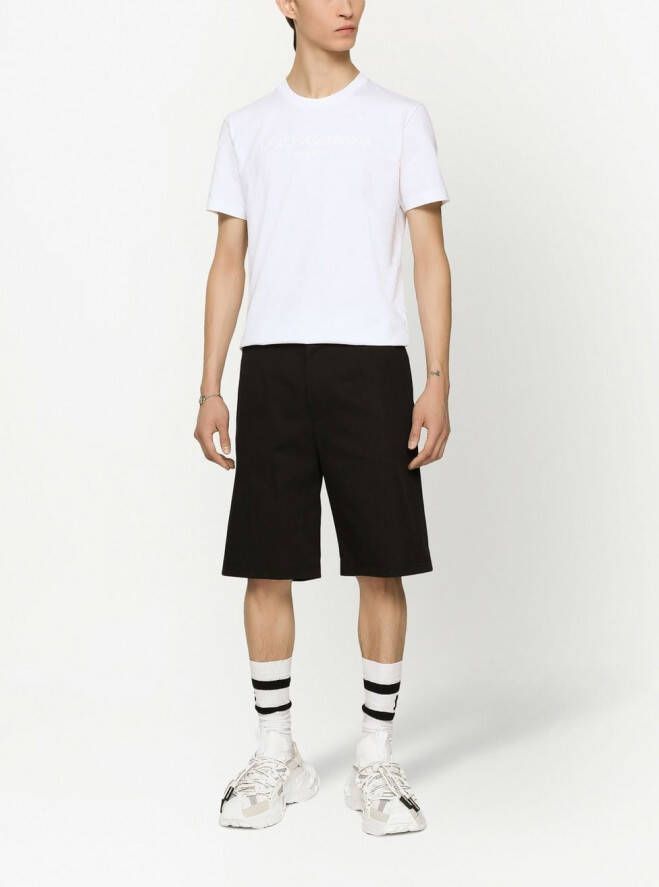 Dolce & Gabbana Katoenen shorts met logo Zwart