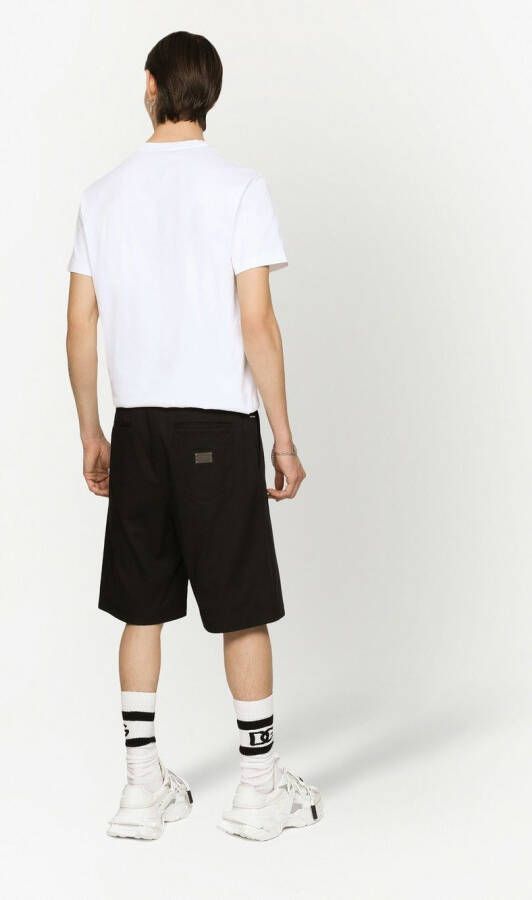 Dolce & Gabbana Katoenen shorts met logo Zwart