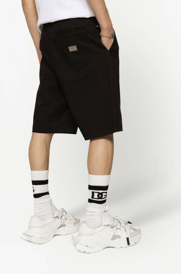 Dolce & Gabbana Katoenen shorts met logo Zwart
