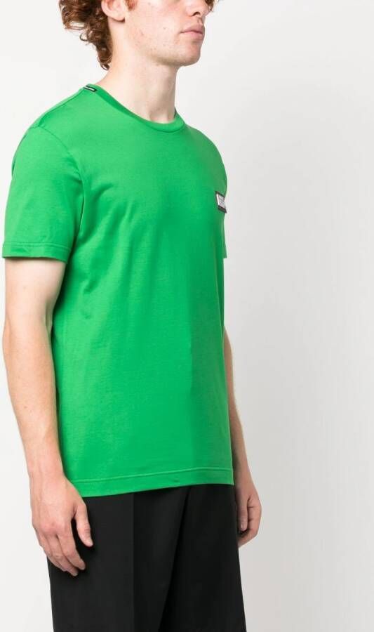 Dolce & Gabbana T-shirt met logoplakkaat Groen