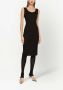 Dolce & Gabbana Geribbelde mouwloze midi-jurk Zwart - Thumbnail 3