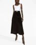 Dolce & Gabbana logo-plaque high-waisted skirt Zwart - Thumbnail 3