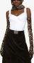 Dolce & Gabbana logo-plaque high-waisted skirt Zwart - Thumbnail 5