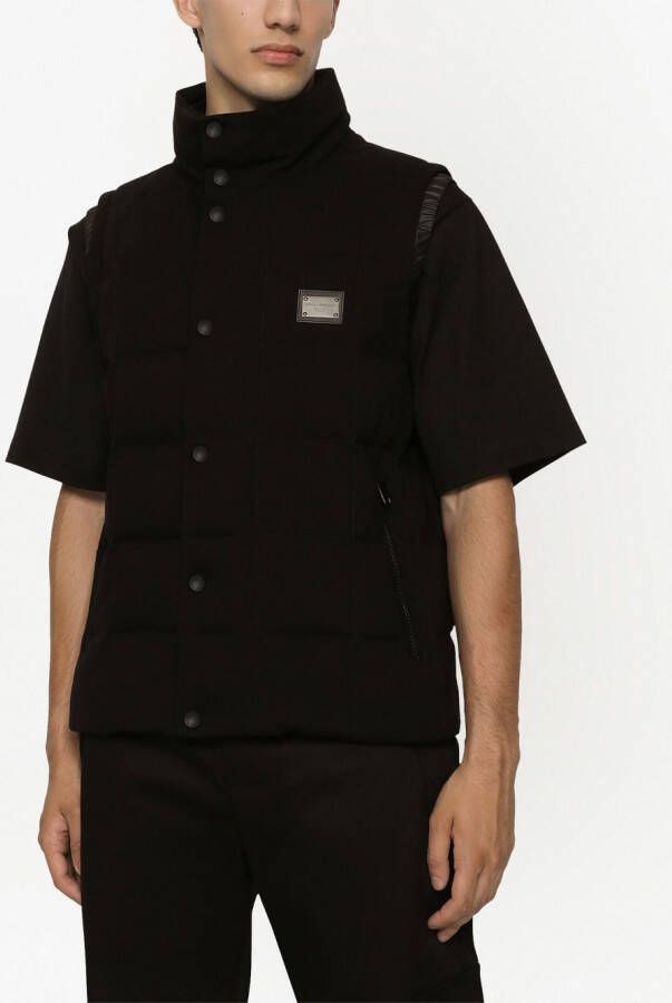 Dolce & Gabbana Bodywarmer met logolabel Zwart
