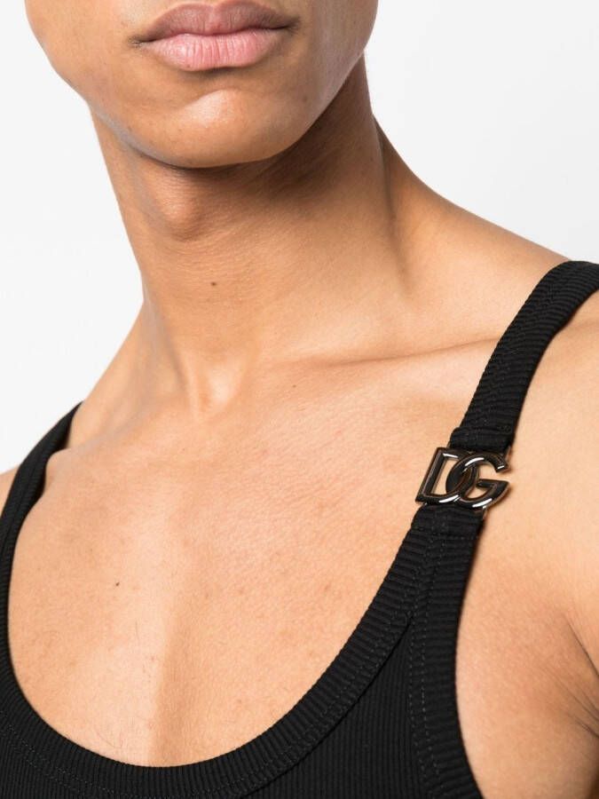 Dolce & Gabbana Bodywarmer met logoplakkaat Zwart
