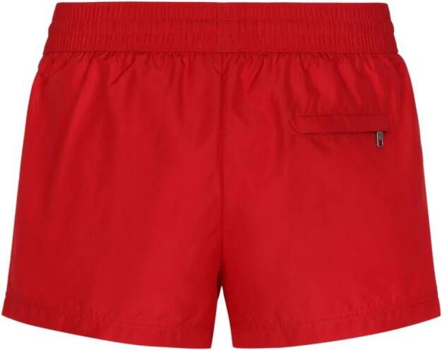 Dolce & Gabbana Zwembroek met logoplakkaat Rood