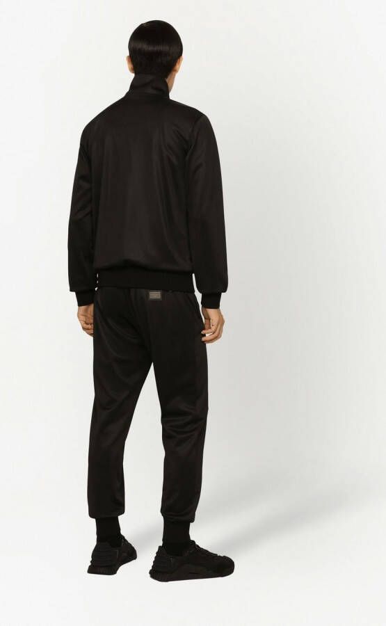 Dolce & Gabbana Sweater met rits en logolabel Zwart
