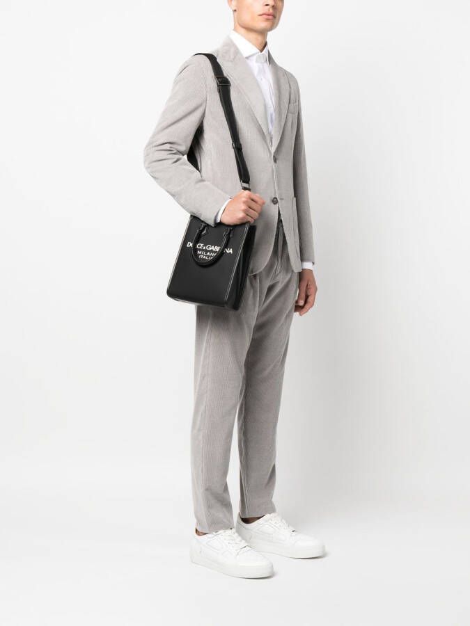 Dolce & Gabbana Shopper met logo-reliëf Zwart