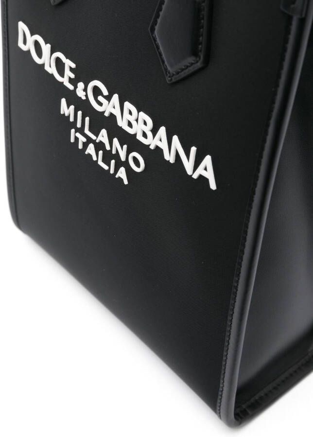 Dolce & Gabbana Shopper met logo-reliëf Zwart