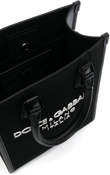 Dolce & Gabbana Shopper met logo-reliëf Zwart