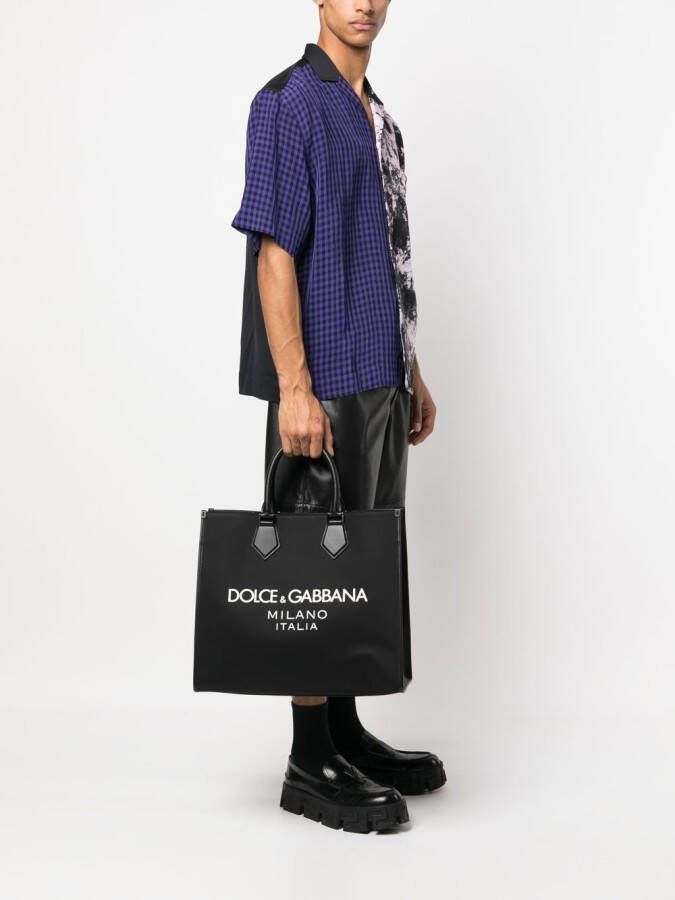 Dolce & Gabbana Shopper met logoprint Zwart