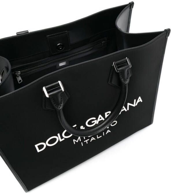 Dolce & Gabbana Shopper met logoprint Zwart