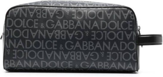 Dolce & Gabbana Toilettas met logoprint Grijs