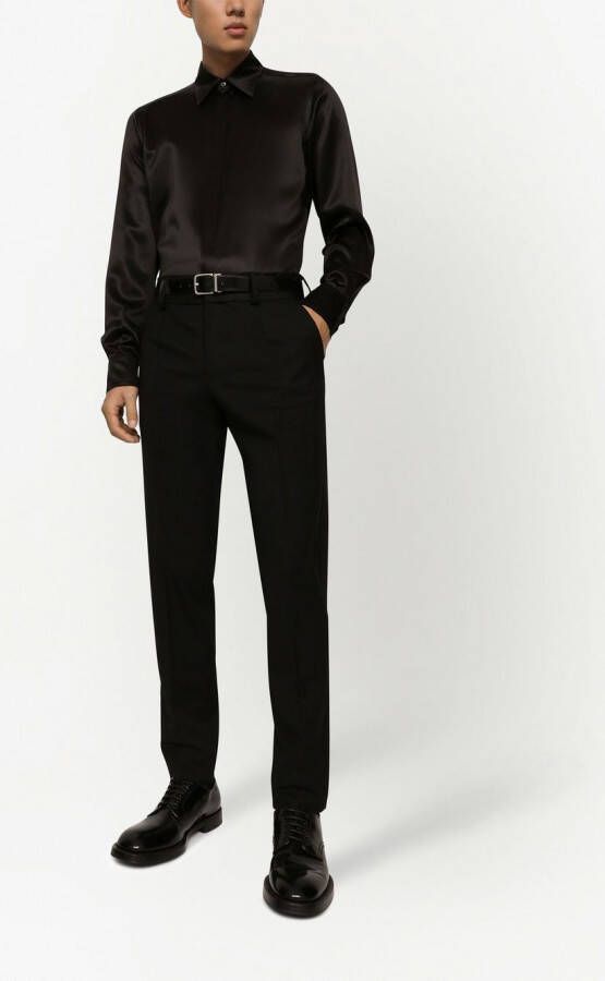 Dolce & Gabbana Pantalon met logo tailleband Zwart