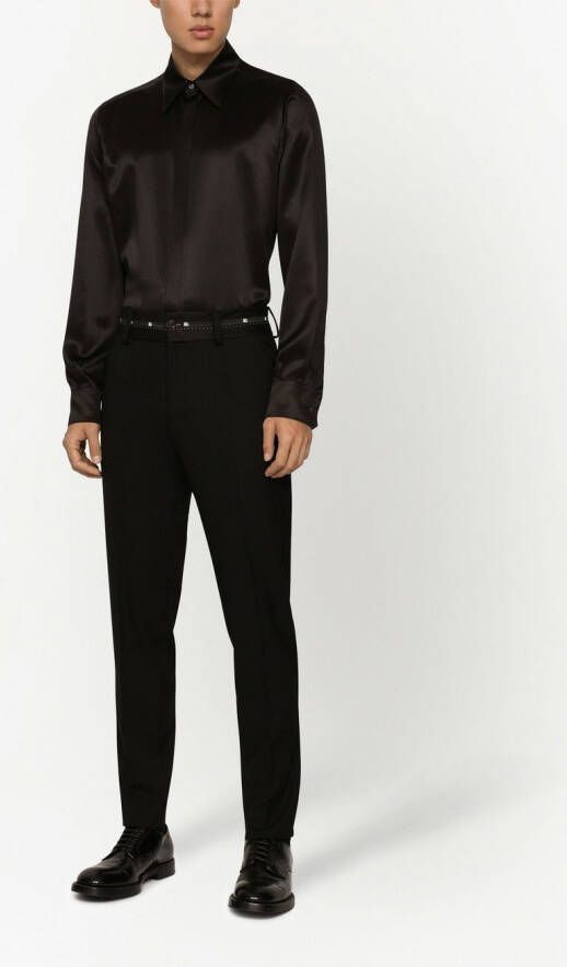 Dolce & Gabbana Pantalon met logo tailleband Zwart