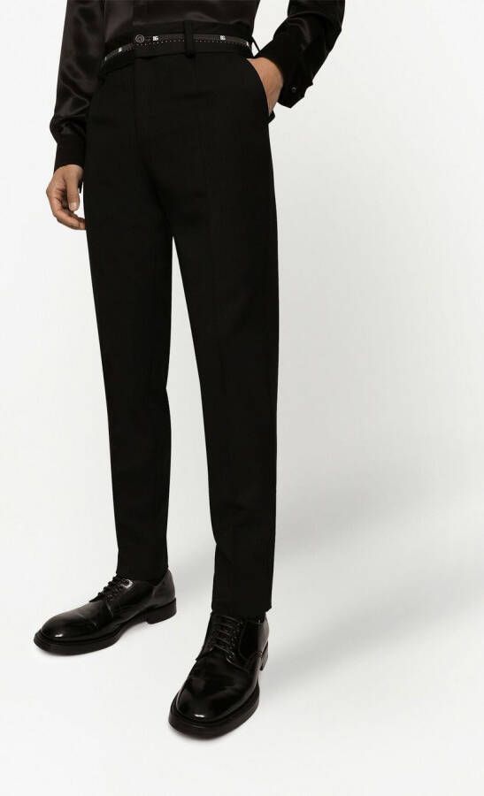 Dolce & Gabbana Pantalon met logo tailleband Zwart