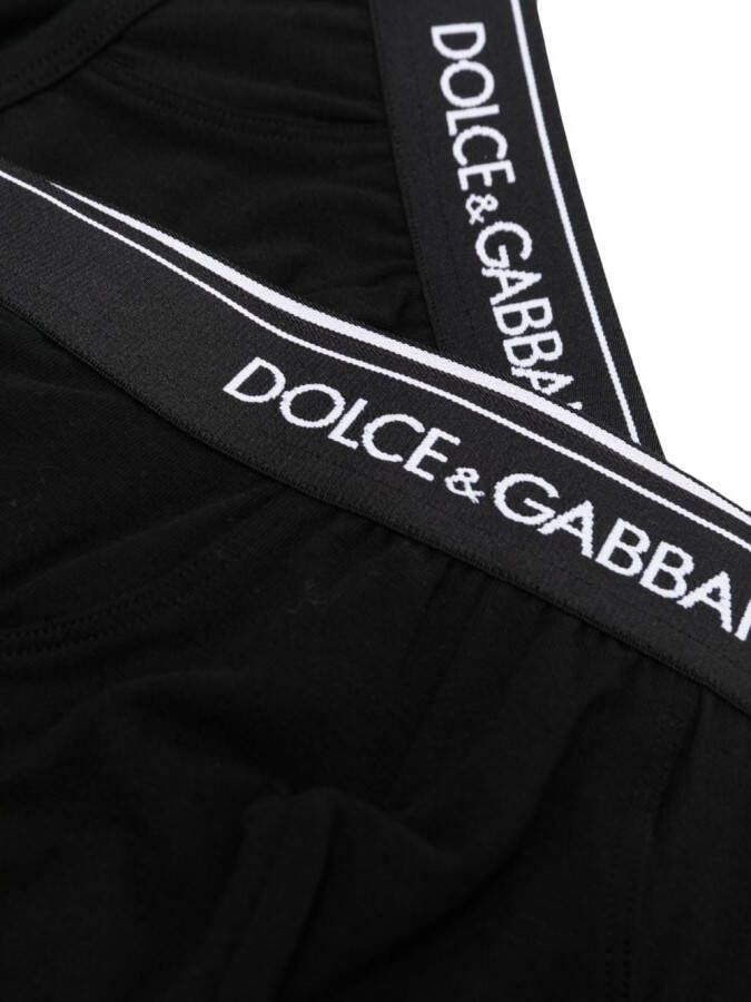 Dolce & Gabbana Slip met logoband Zwart