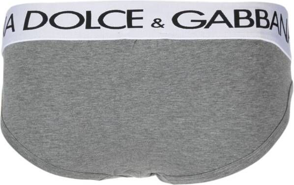 Dolce & Gabbana Slip met logoband Grijs