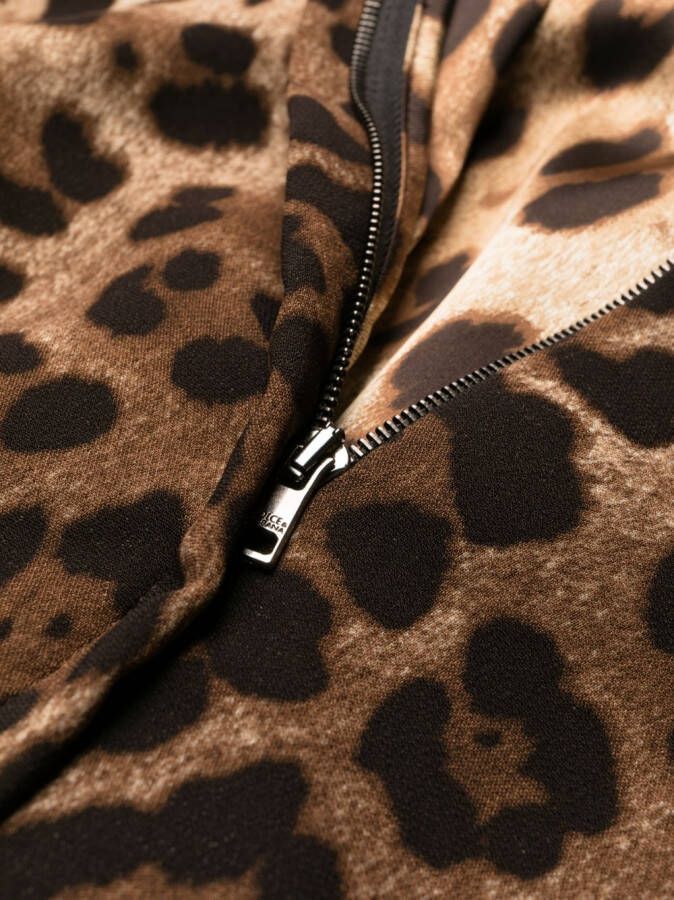 Dolce & Gabbana Jurk met luipaardprint Bruin