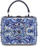 Dolce & Gabbana Dolce Box tas met handgreep met Majolica-print Blauw - Thumbnail 3