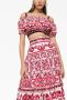 Dolce & Gabbana Majolica print cropped blouse Rood - Thumbnail 5