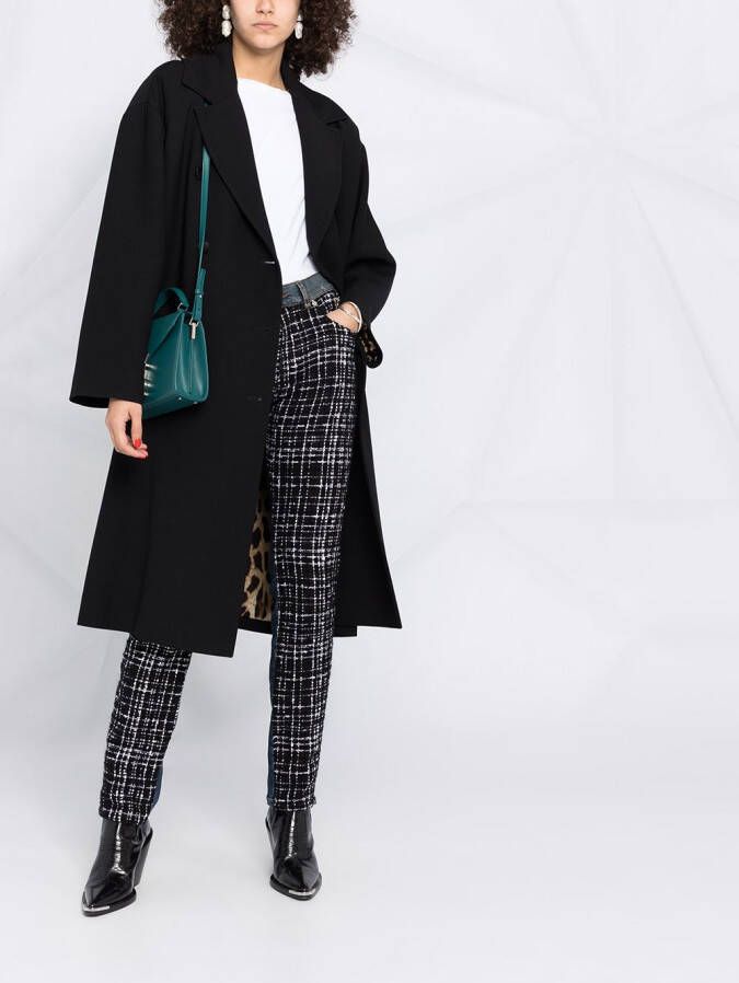 Dolce & Gabbana Mantel met dubbele rij knopen Zwart