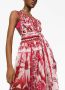 Dolce & Gabbana Maxi-jurk met halternek Rood - Thumbnail 4