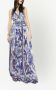 Dolce & Gabbana Chiffon maxi-jurk met Majolica-print Wit - Thumbnail 2