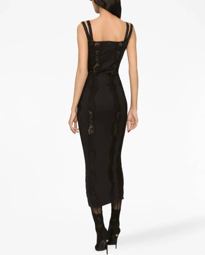 Dolce & Gabbana Maxi-jurk met kant Zwart