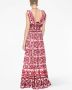 Dolce & Gabbana Popeline maxi-jurk met print Rood - Thumbnail 3