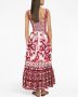 Dolce & Gabbana Maxi-jurk met Majolica-print Rood - Thumbnail 3
