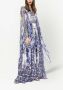 Dolce & Gabbana Maxi-jurk met print Blauw - Thumbnail 3