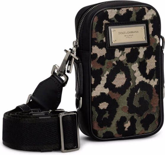 Dolce & Gabbana Messengertas met camouflageprint Zwart