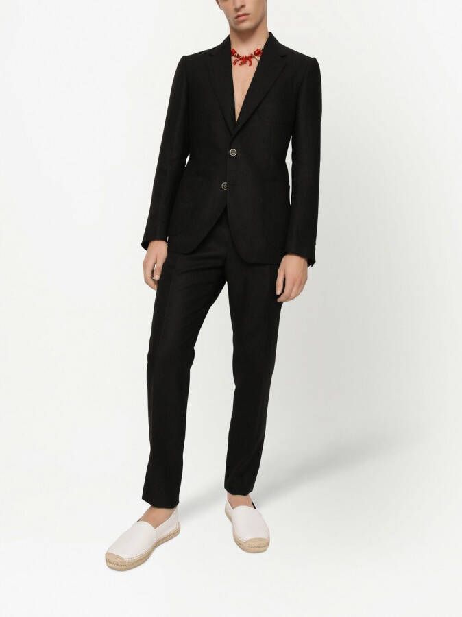 Dolce & Gabbana Linnen pantalon Zwart
