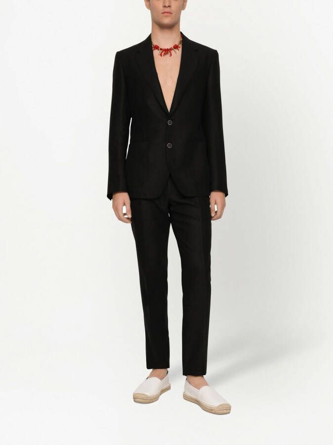 Dolce & Gabbana Linnen pantalon Zwart