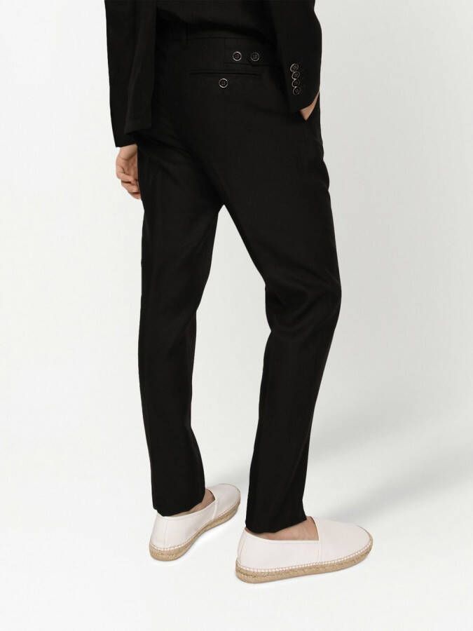 Dolce & Gabbana Linnen pantalon Zwart