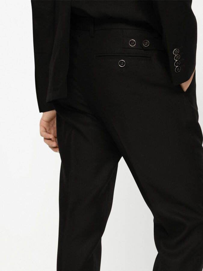 Dolce & Gabbana Linnen pantalon Zwart