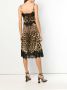 Dolce & Gabbana midi flared jurk met luipaarddessin Bruin - Thumbnail 4