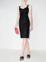 Dolce & Gabbana Midi-jurk met bloemenjacquard Zwart - Thumbnail 2