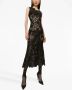 Dolce & Gabbana Midi-jurk met bloemenkant Zwart - Thumbnail 2