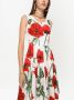 Dolce & Gabbana Midi-jurk met bloemenprint Wit - Thumbnail 5