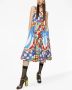 Dolce & Gabbana Midi-jurk met grafische print Blauw - Thumbnail 5