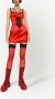 Dolce & Gabbana Satijnen mini-jurk met kant Rood - Thumbnail 2