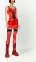 Dolce & Gabbana Satijnen mini-jurk met kant Rood - Thumbnail 3