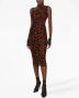 Dolce & Gabbana Midi-jurk met kersenprint Zwart - Thumbnail 2