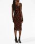 Dolce & Gabbana Midi-jurk met kersenprint Zwart - Thumbnail 3