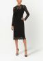 Dolce & Gabbana Midi-jurk met lange mouwen Zwart - Thumbnail 2