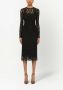 Dolce & Gabbana Midi-jurk met lange mouwen Zwart - Thumbnail 3